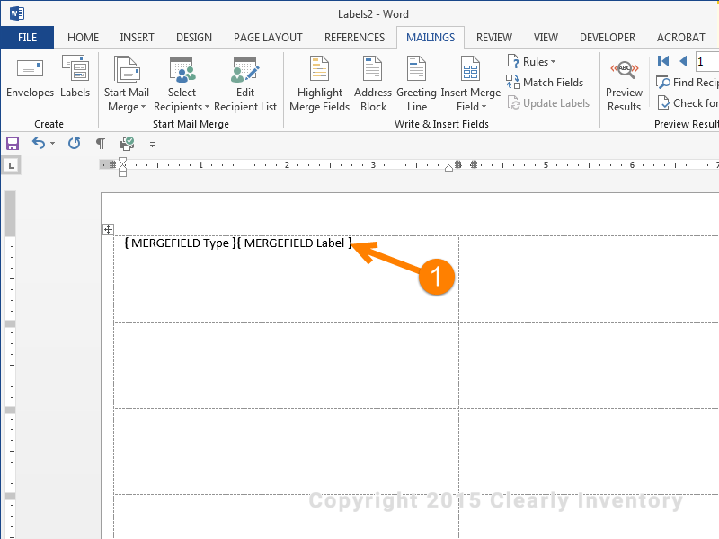 data field v. data record word for mac labels