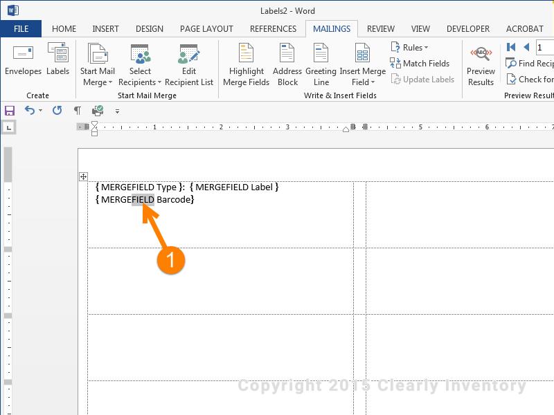 convert numbers to barcode in word