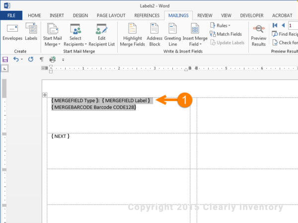 How To Print Barcodes With Excel And Word - Clearly Inventory