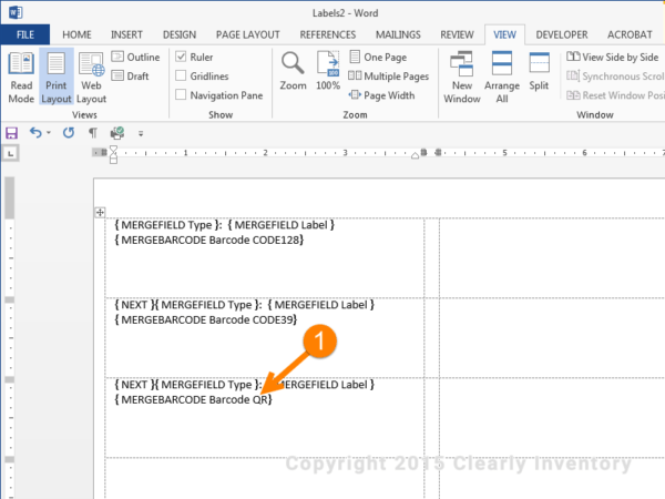 How To Print Barcodes With Excel And Word - Clearly Inventory